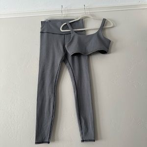 Alo micro houndstooth legging + bra set